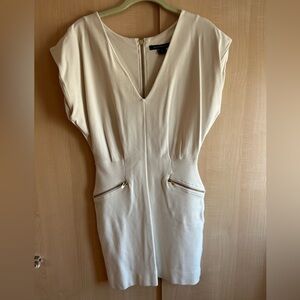 French Connection Beige Cotton mini dress, size 4.